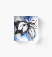Blueblack leaf 2 Acrylic Block