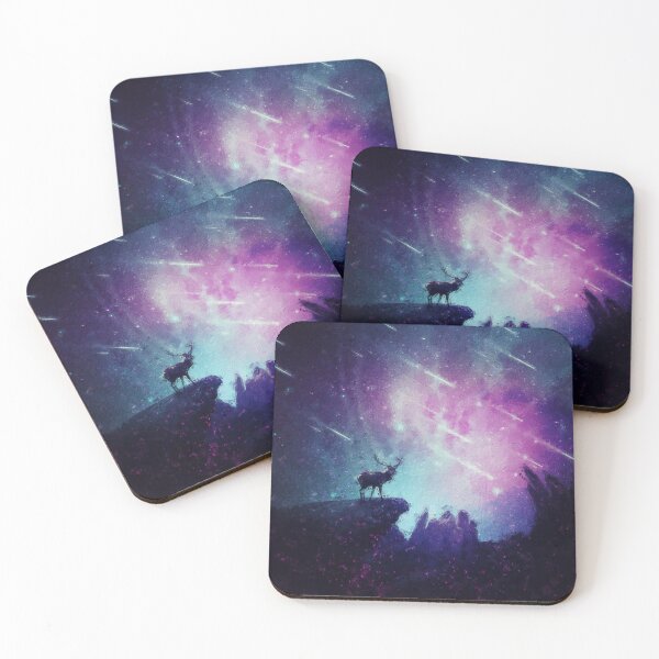 Item preview, a deer under starry sky designed and sold by psychoshadow.