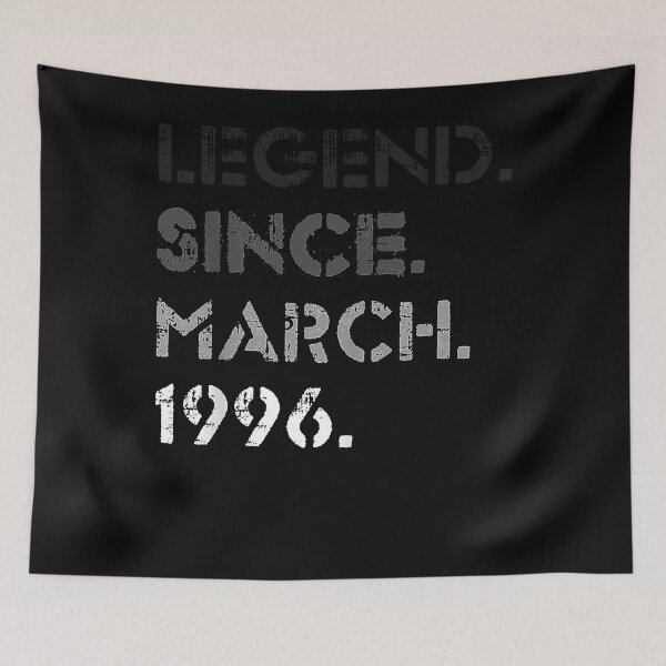 Item preview, Legend Vintage March 1996 26 Years Old 26th Birthday T-Shirt designed and sold by maverickbott.