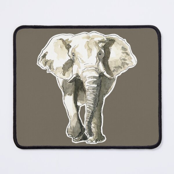 Item preview, African Elephant Watercolor designed and sold by PainAndBrushes.