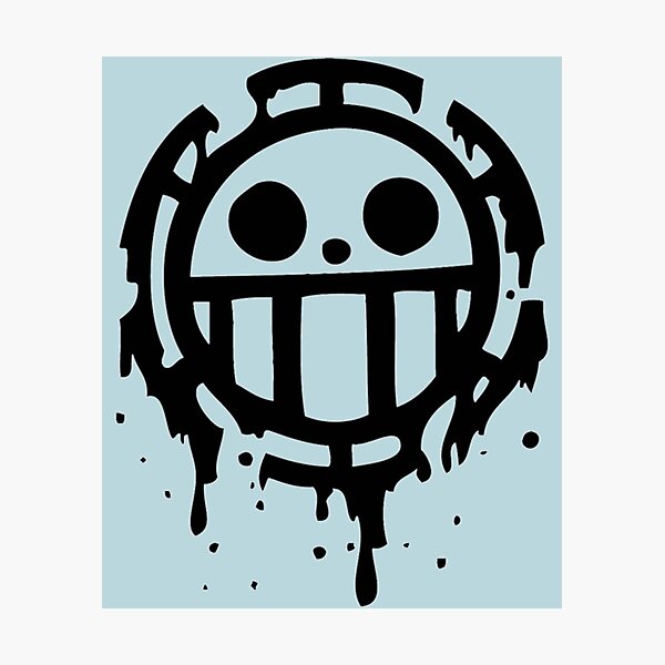 Trafargal Law logo, Trafalgar D. Water Law Monkey D. Luffy T-shirt One  Piece Piracy, Lambang Black N White, logo, smiley png