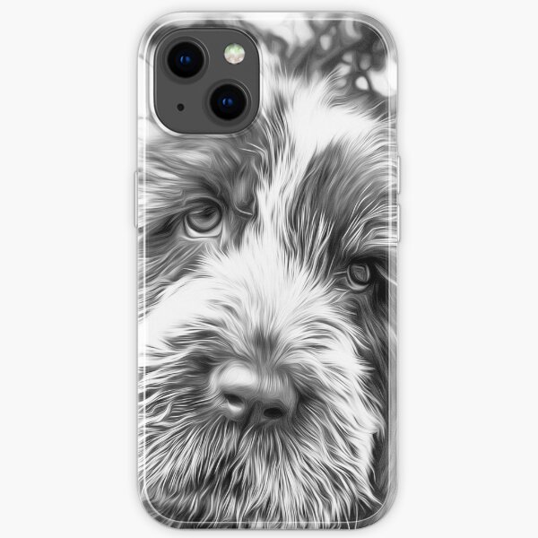 Sitting puppy Spinone iPhone Soft Case