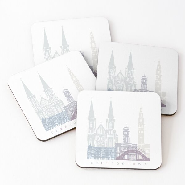 Item preview, CZESTOCHOWA SKYLINE POSTER PASTEL designed and sold by paulrommer.