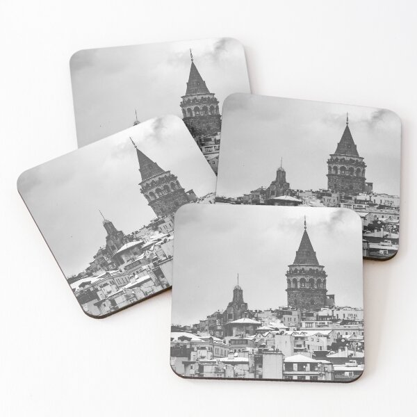 Item preview, Galata Tower in Winter (Black and White) designed and sold by KEnzPhotography.