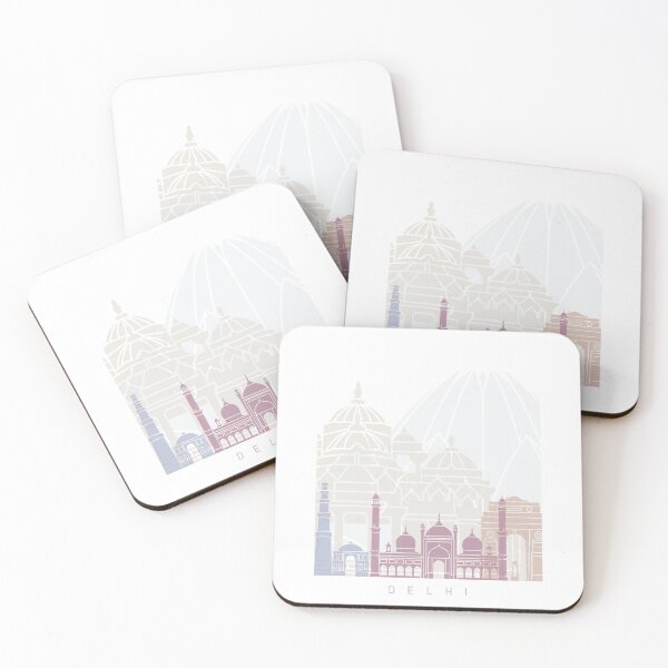 Item preview, DELHI SKYLINE POSTER PASTEL designed and sold by paulrommer.