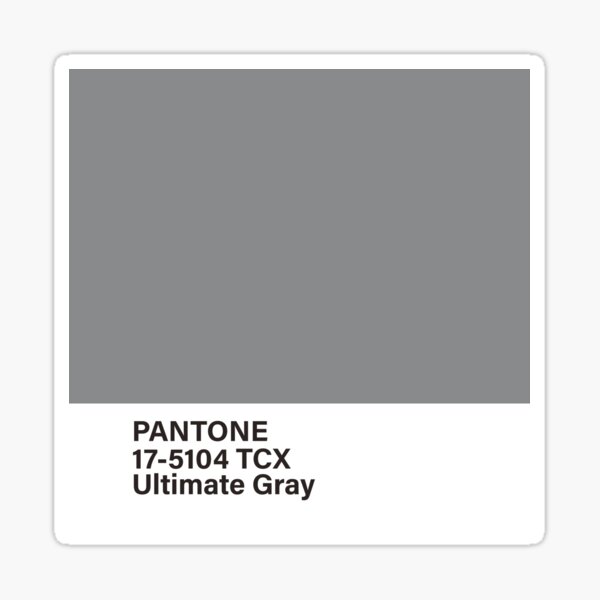 pantone 17-5104 TCX Ultimate Gray Sticker