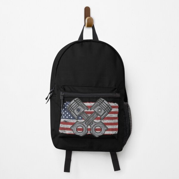 Item preview, American Flag Piston Car Enthusiast Funny Cars Repair Fixer Mechanic Gift designed and sold by alenaz.