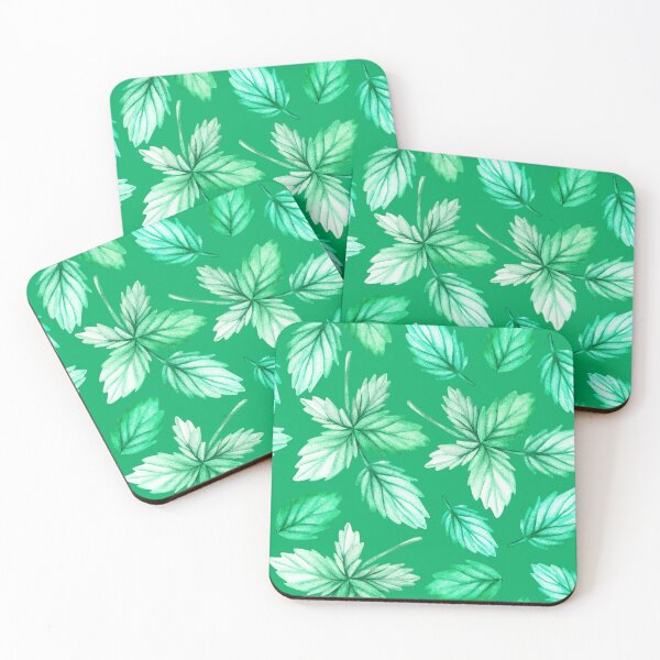 Item preview, Green leaf pattern. Watercolor drawing. designed and sold by Trilisti.