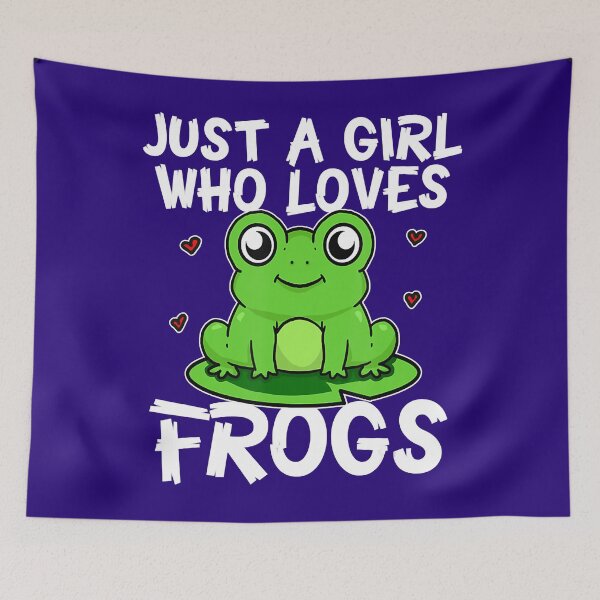 Item preview, Just A Girl Who Loves Frogs Cute Green Frog designed and sold by MinamoShijoko.