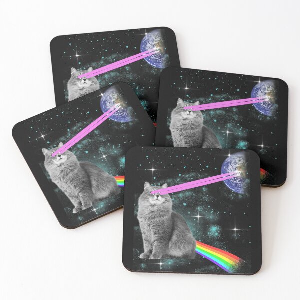 Item preview, Laser Eyes Space Cat designed and sold by MinamoShijoko.