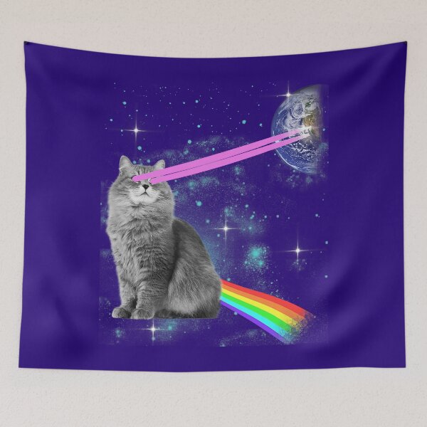 Item preview, Laser Eyes Space Cat designed and sold by MinamoShijoko.