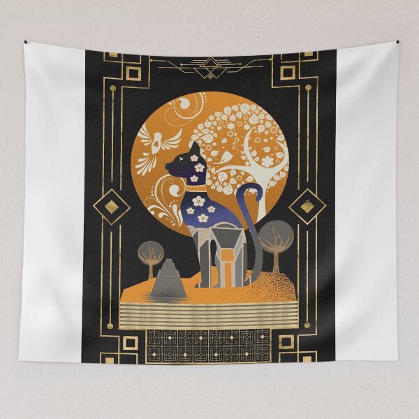 Item preview, Art Deco Print | Cat Art Deco | Art Deco Bathroom Decoration | Vintage Art Noveau Print | Maximalist Wall Decor | Art Deco Wall Art | Art Deco Poster designed and sold by EmmiFoxDesigns.