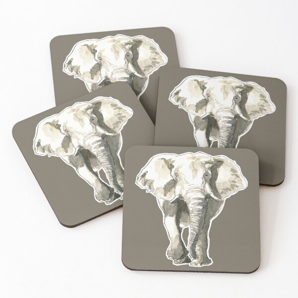 Item preview, African Elephant Watercolor designed and sold by PainAndBrushes.