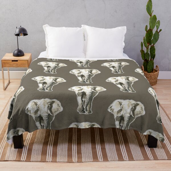 Item preview, African Elephant Watercolor designed and sold by PainAndBrushes.