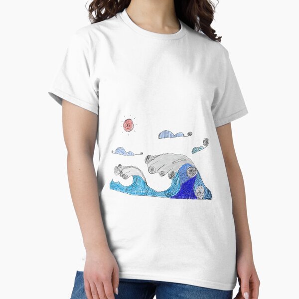 a sea of waves Classic T-Shirt