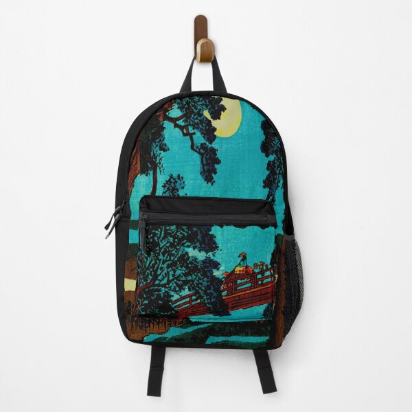 Item preview, Vintage Japanese Art Landscape featuring a bridge and Mt Fuji designed and sold by KathteeDesign.