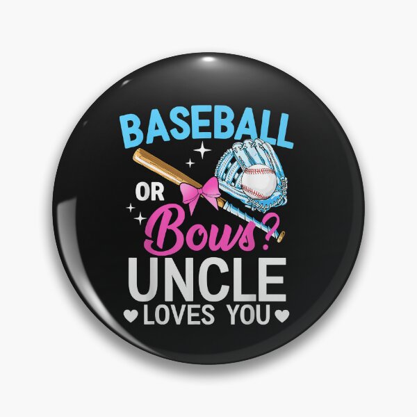 Item preview, Baseball Or Bows Uncle Loves You Gender Reveal designed and sold by SeppeGoffin.