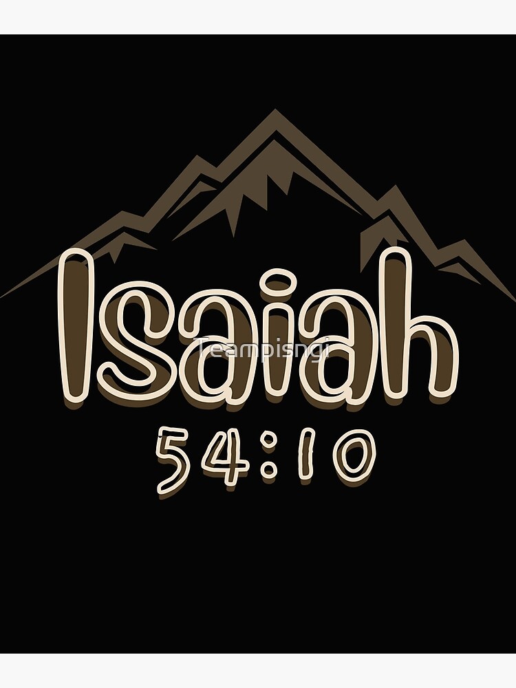 Póster «Isaías 54:10 Versículo de la Biblia (Antiguo Testamento)» de ...