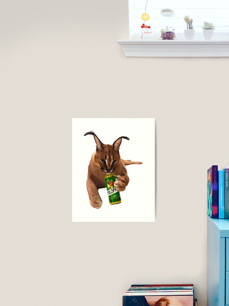 Drunk Floppa Meme Caracal Cat | Art Print