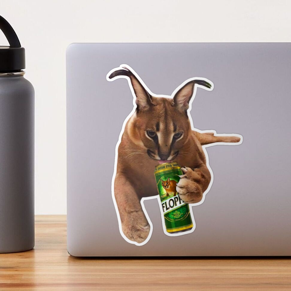 Drunk Floppa Meme Caracal Cat  Postcard for Sale by fomodesigns