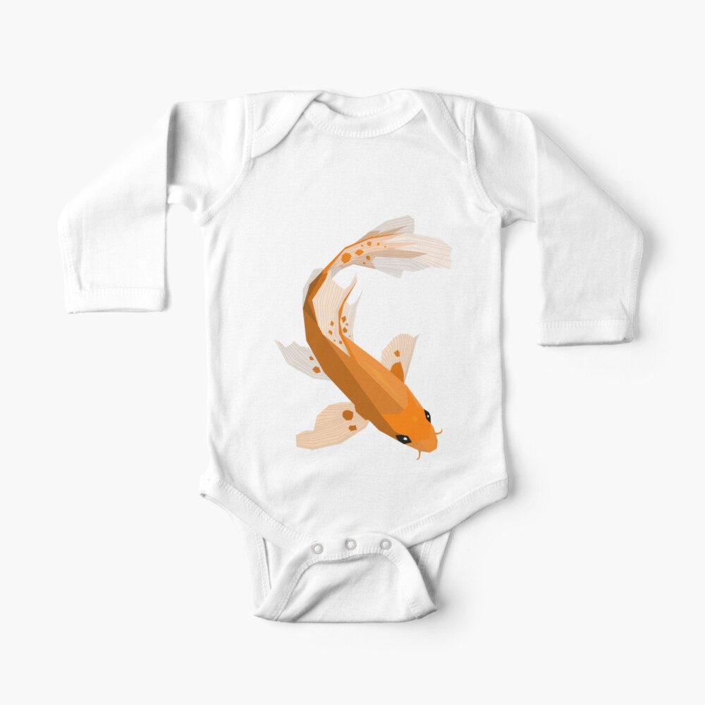 Geometric Koi Baby One Piece By Sarcasticbadger Redbubble