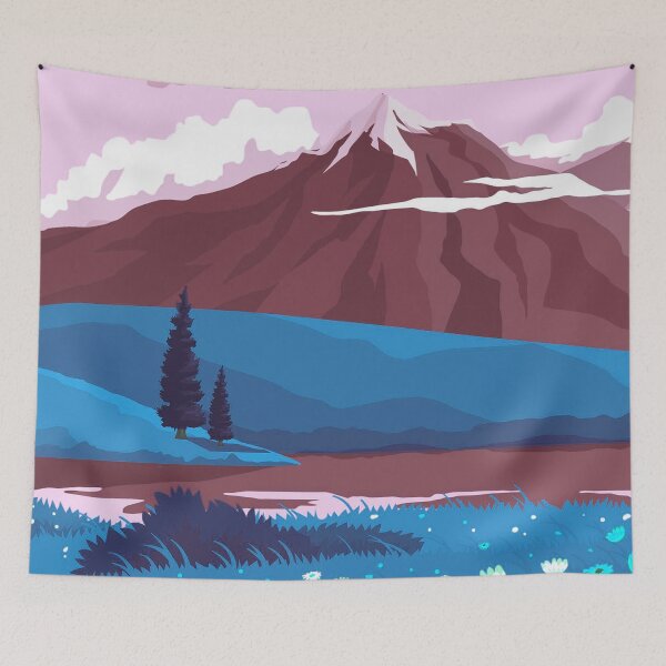 Item preview, Lake Landscape Art Blue  designed and sold by Tshirtstory.