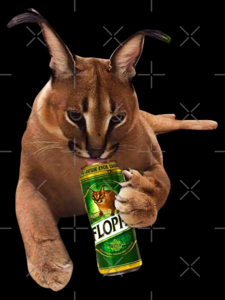 Drunk Floppa Meme Caracal Cat  Postcard for Sale by fomodesigns