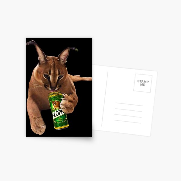 Drunk Floppa Meme Caracal Cat | Greeting Card