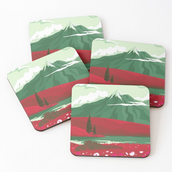 Item preview, Lake Landscape Art red  designed and sold by Tshirtstory.