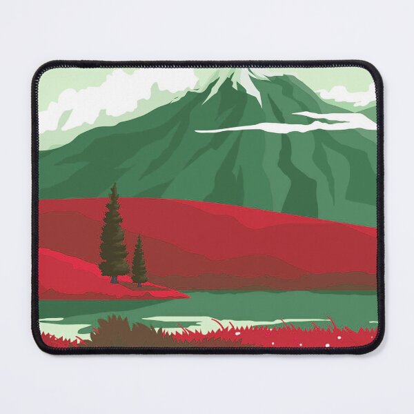 Item preview, Lake Landscape Art red  designed and sold by Tshirtstory.