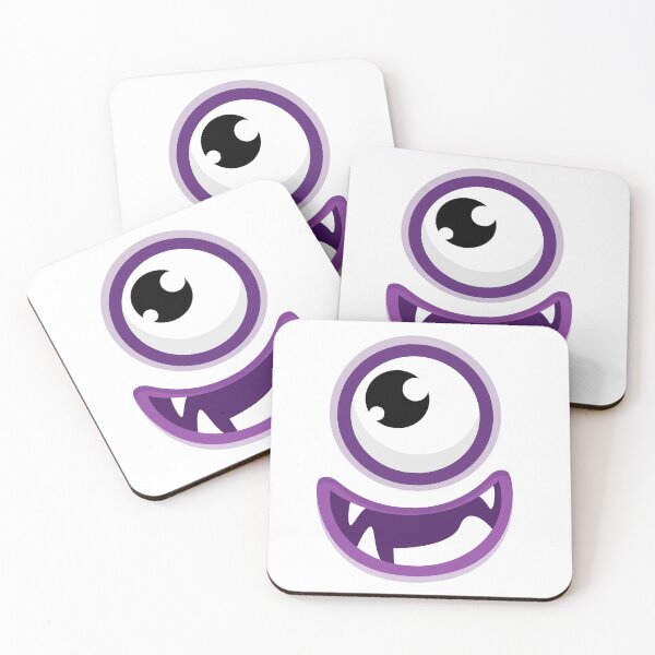 Item preview, funny cartoon monster face sticker designed and sold by designsmaster99.