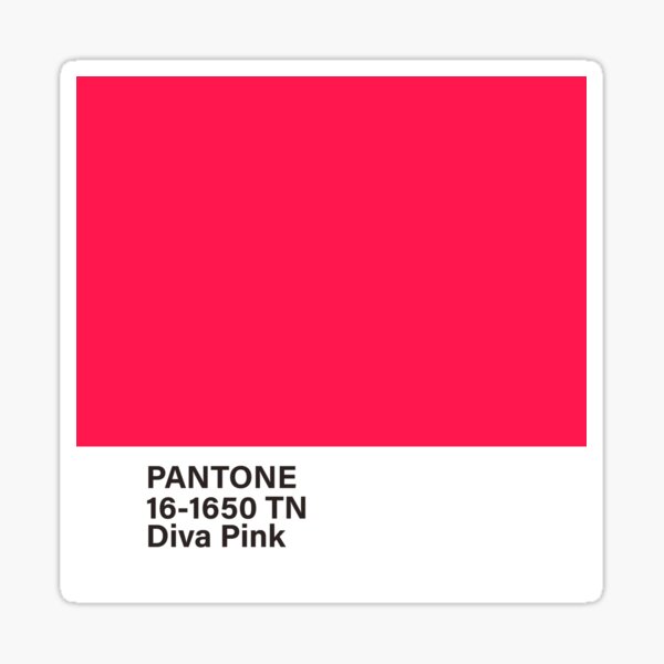pantone 16-1650 TN Diva Pink Sticker