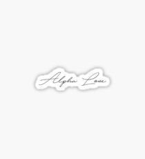 alpha love Sticker