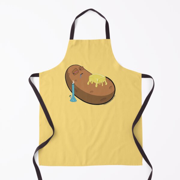 Item preview, Stoned baked potato with bong Funny Stoner Cartoon Art designed and sold by YomeHayin.