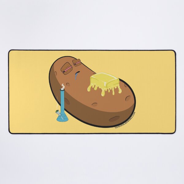Item preview, Stoned baked potato with bong Funny Stoner Cartoon Art designed and sold by YomeHayin.
