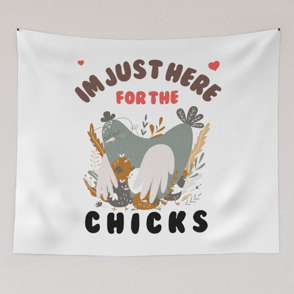 Item preview, Im Just Here For The Chicks designed and sold by Alieso.