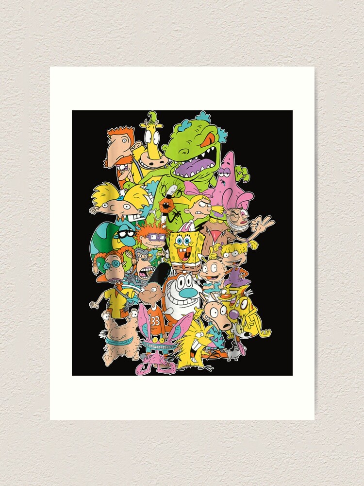 Nickelodeon Complete Nick 90s Throwback Character Classic T Shirt Art Print By Marisameador 