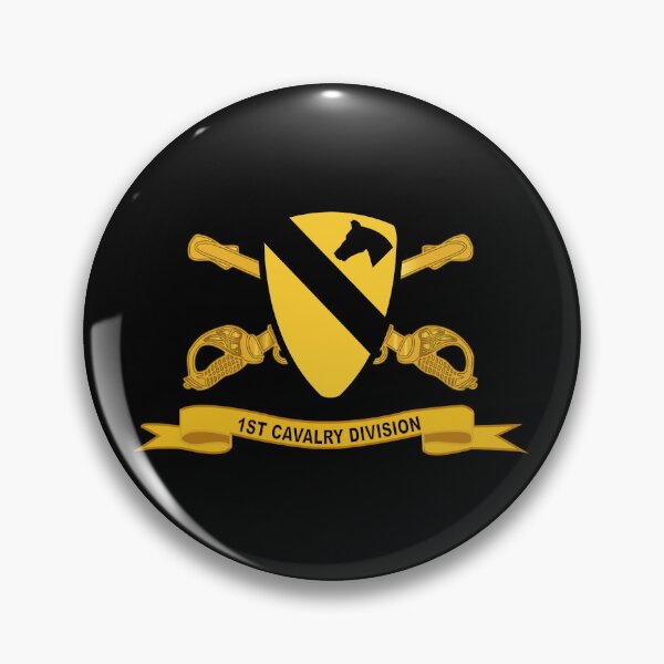 Artikelvorschau, Army - 1st Cavalry Division - SSI wo White Border w Br - Ribbon entworfen und verkauft von Military Insignia Products.