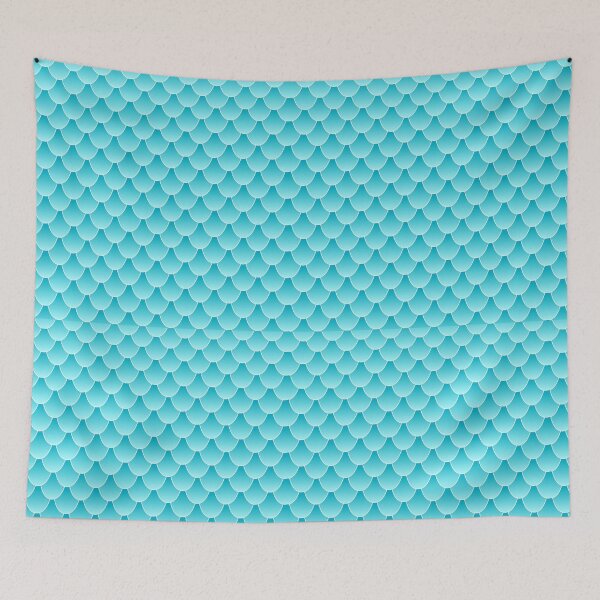 Item preview, Turquoise Mermaid Tail Pattern Digital Art | Melanie Jensen Illustrations designed and sold by Melanie Jensen.