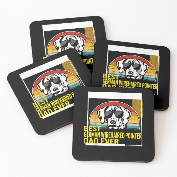 Item preview, Best German Wirehaired Pointer Dad Ever Father's Day Dog Dad T-Shirt designed and sold by jadynbennionv.