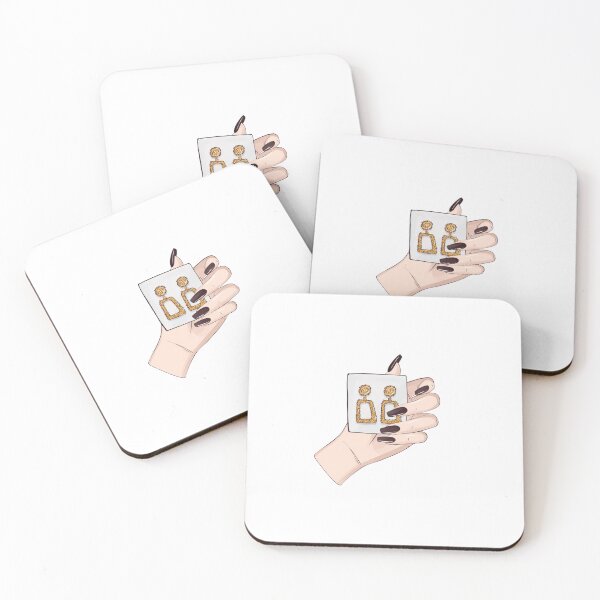 Item preview, Earrings boutique hand holding golden jewelry  designed and sold by Milatoo.
