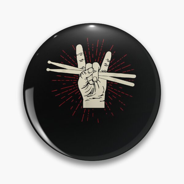 Item preview, Vintage Drummer Drum Sticks Rock & Roll Hand Horns Gift T-Shirt designed and sold by maverickbott.
