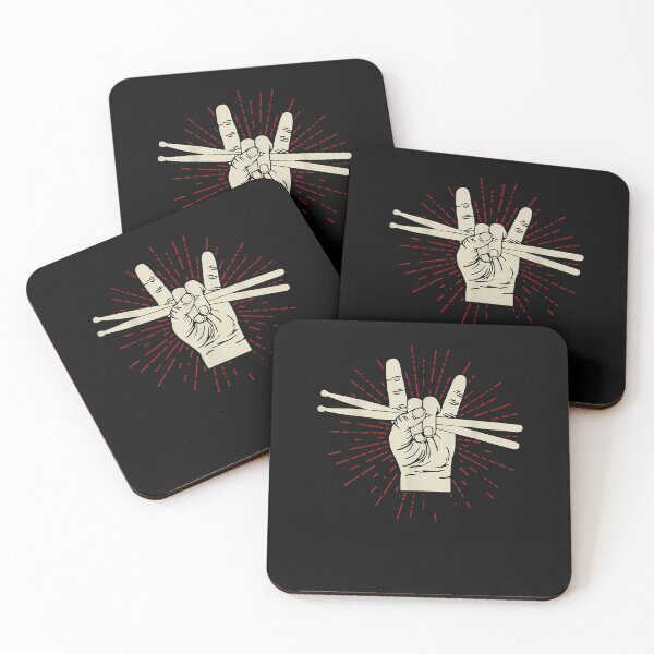 Item preview, Vintage Drummer Drum Sticks Rock & Roll Hand Horns Gift T-Shirt designed and sold by maverickbott.