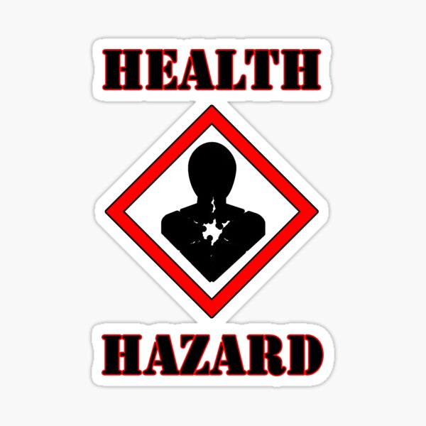 "Health Hazard" Sticker for Sale by peaceofpistudio Redbubble
