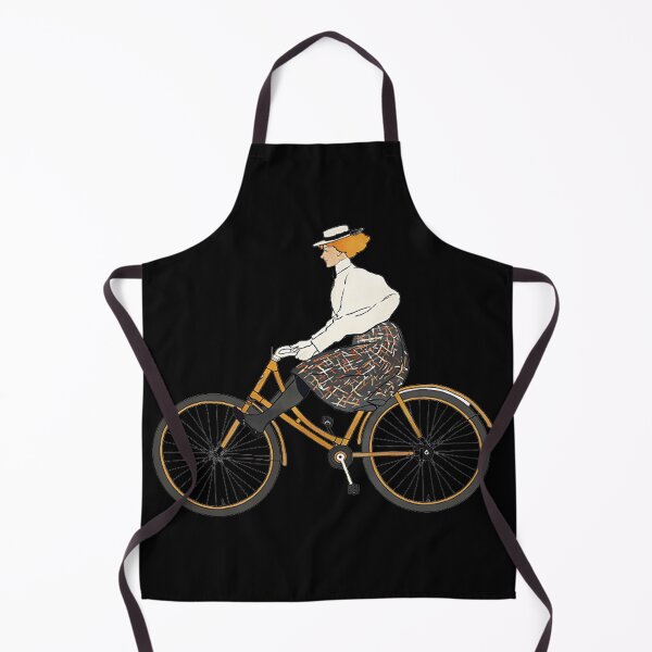 Item preview, Vintage Woman Riding a Bicycle Art Print,  designed and sold by Nils Petter Stein.