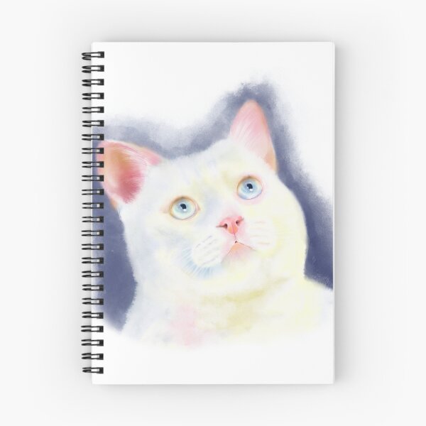 Item preview, curious white cat designed and sold by chrisbats.