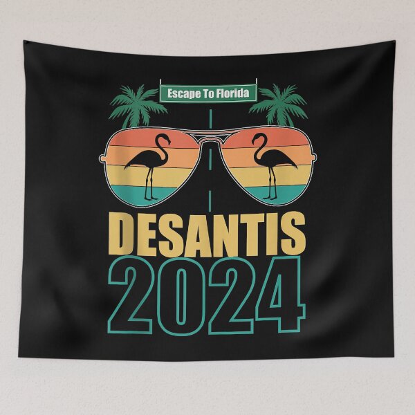 Item preview, Desantis 2024 Escape To Florida Sunglasses Flamingos Vintage Tank Top designed and sold by maverickbott.