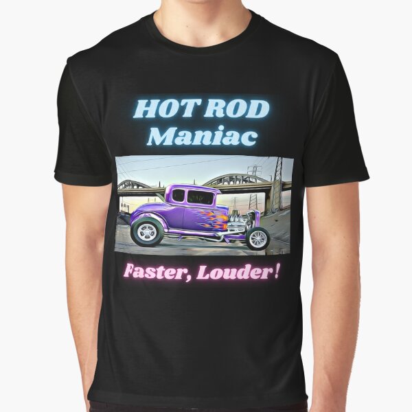 #002 american hot rod maniac vintage cars - cartoon gta v style t-shirt gra...