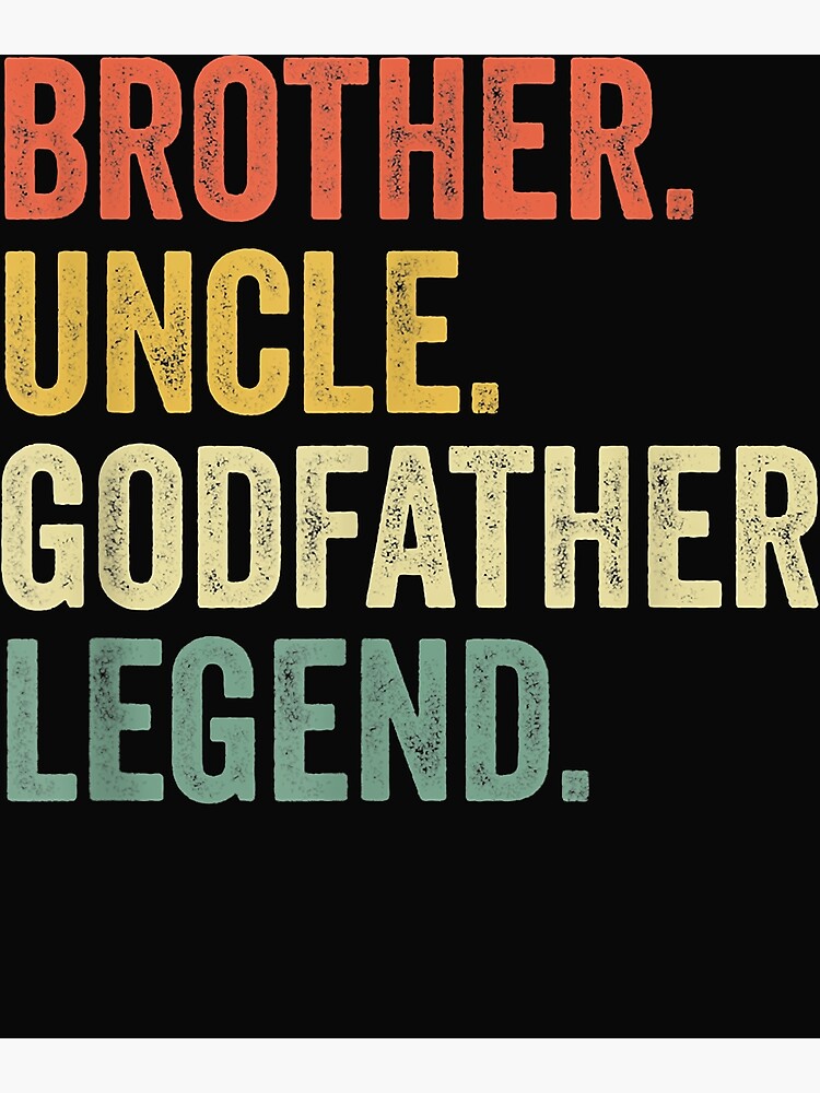Mens Uncle Godfather Gifts From Godchild Nephew Niece Vintage T-Shirt