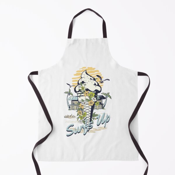 Item preview, Surfs Up Summer Vacation Icecream Beach t-shirt. Boho sunny ocean days illustration with palms, ice-cream, cat, dog and waves. designed and sold by Barb Hamilton ⭐⭐⭐⭐⭐.